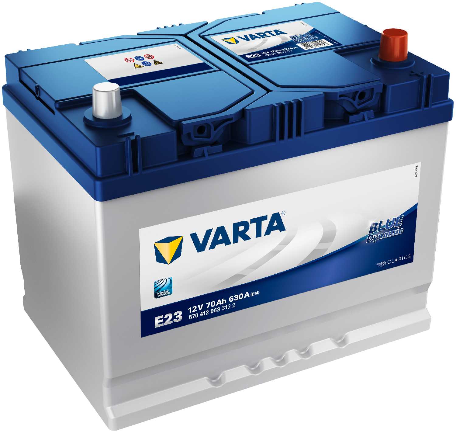 Аккумулятор для спецтехники VARTA Blue Dynamic E23 (570 412 063) 260х175х225