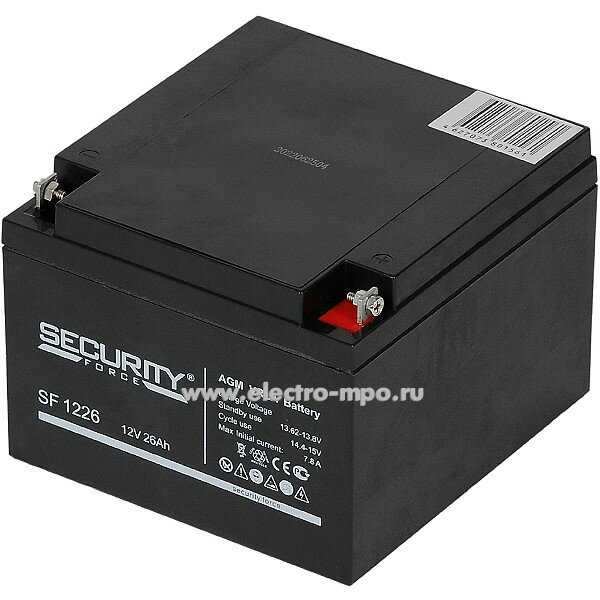 Аккумуляторная батарея Security Force SF 1226 12В фотография 9