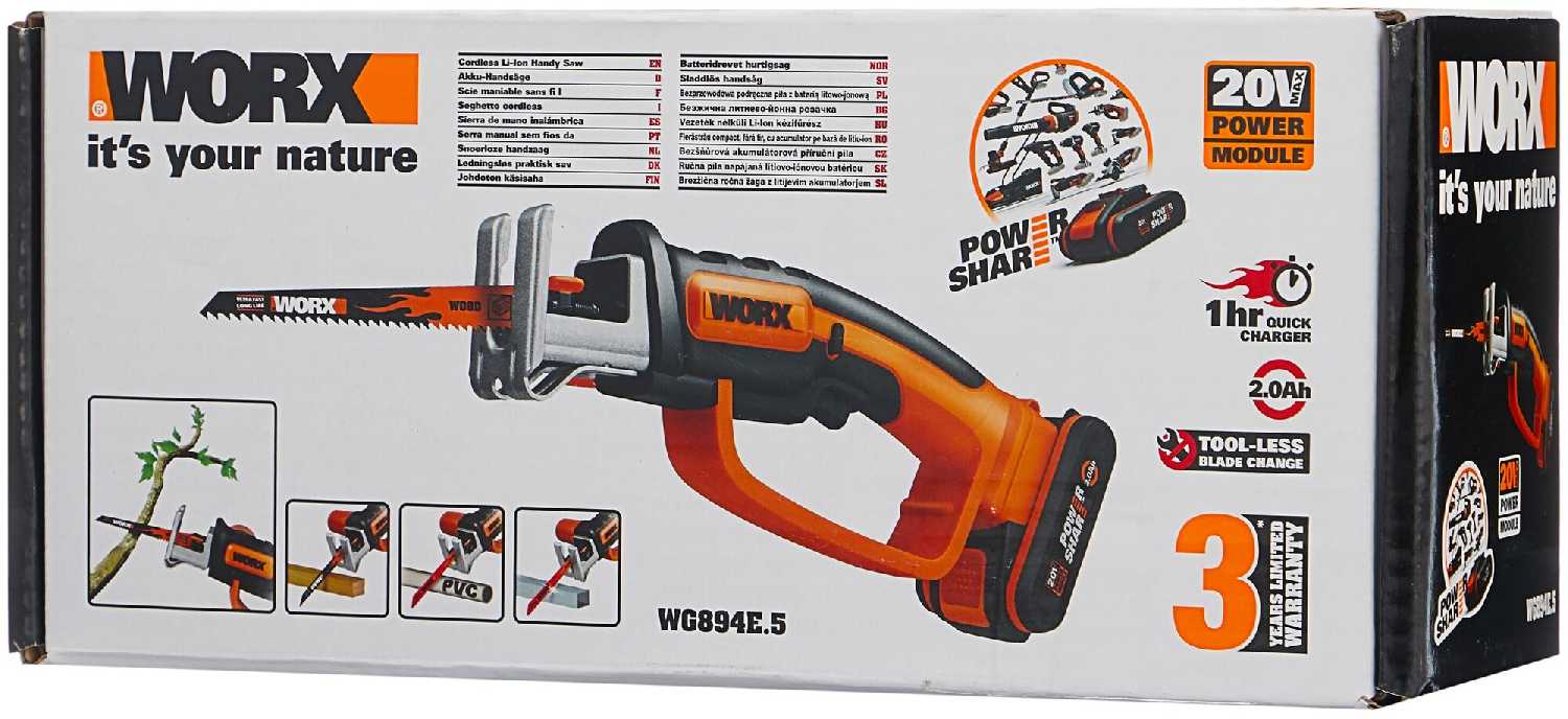 Аккумуляторная пила Worx WG894E.5 фотография 4