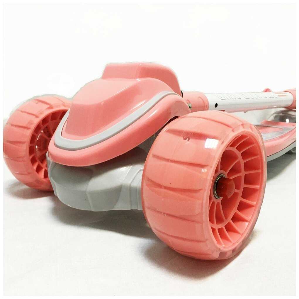 Складной трёхколёсный самокат Scooter Ku Wa Wa Maxi Lights (606) фотография 12