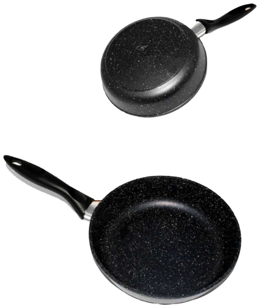 Сковорода Мрамор простая ручка, 28 см 