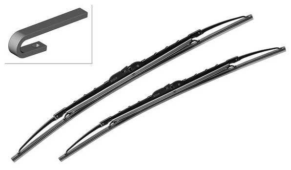 Щетка стеклоочистителя каркасная Bosch Twin Spoiler 046S, 2 шт.