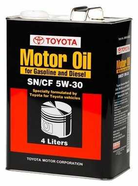 Полусинтетическое моторное масло TOYOTA SAE 5W-30