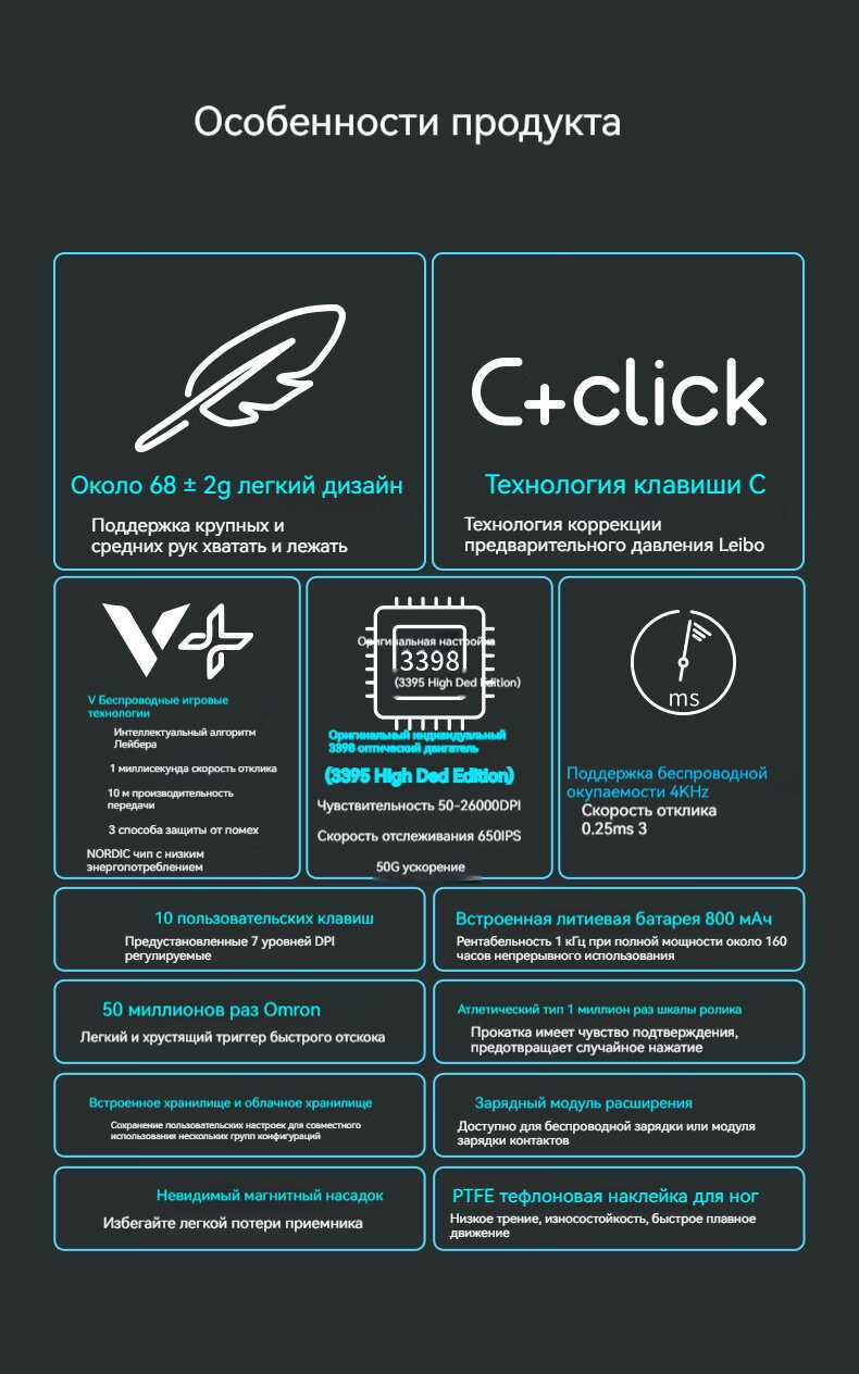 Беспроводная игровая мышь Rapoo VT9PRO (PAW3398) фотография 7