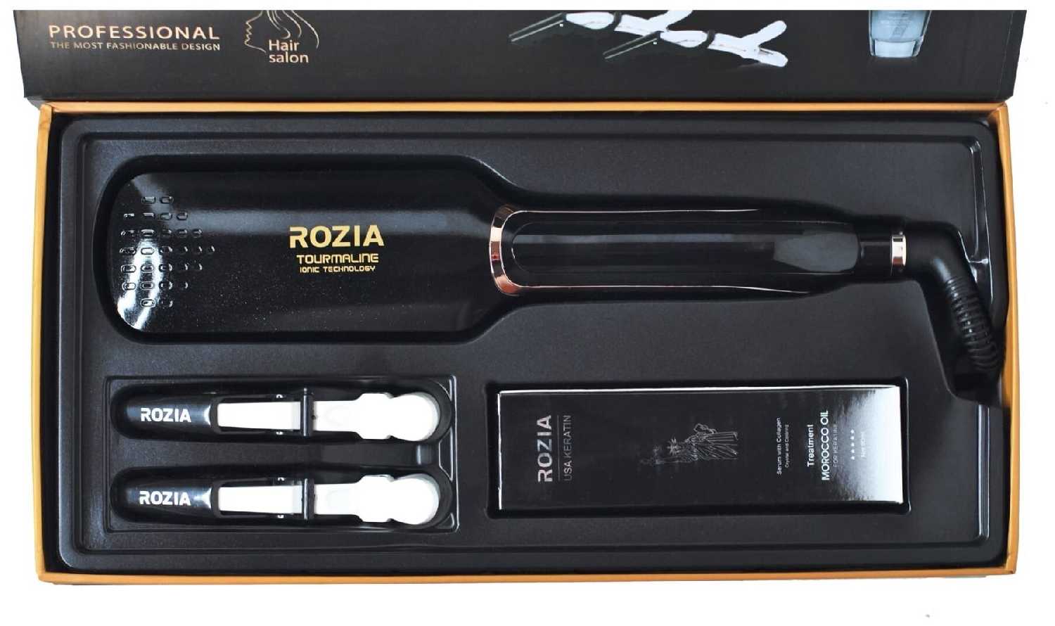 Профессиональная Плойка-щипцы RoziaPro, набор, выпрямитель для волос , профессиональные щипцы для волос RoziaPro, уход за волосами фотография 1