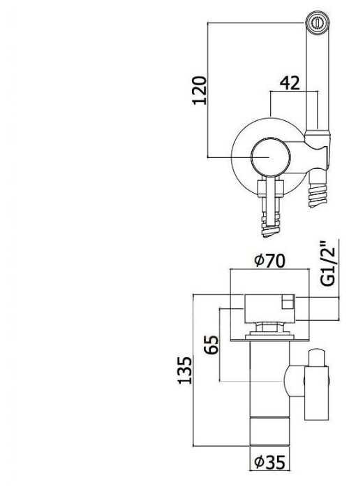 Смеситель с гигиеническим душем Paffoni ZDUP110ST, фотография 1