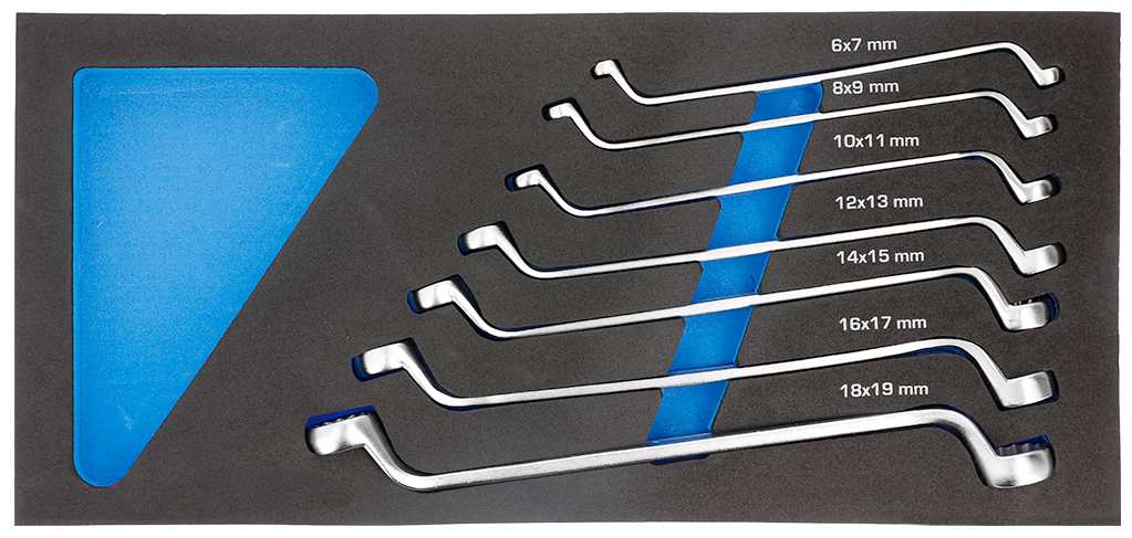 HOEGERT Набор ключей накидных коленчатых 7 шт, ложемент EVA