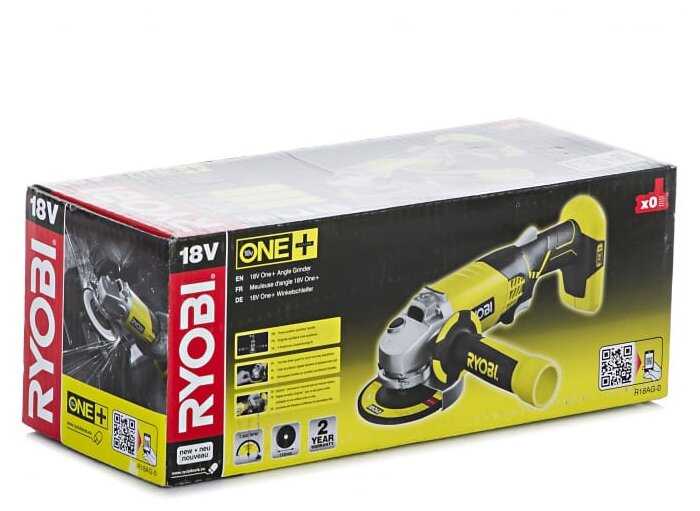 Аккумуляторная УШМ RYOBI R18AG-0 фотография 5