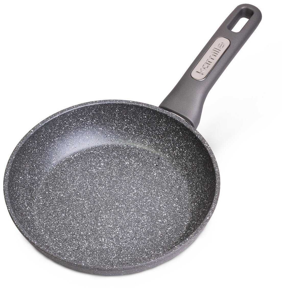Сковорода Ø20 см с мраморным покрытием из алюминия Kamille KM-4285GR фотография 5