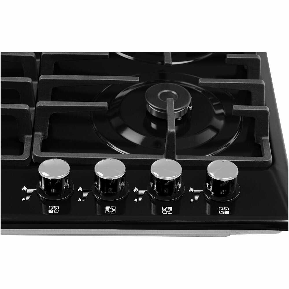 Газовая варочная поверхность NORDFROST HS 6043 B (чугун решетки, газ-контроль) фотография 13