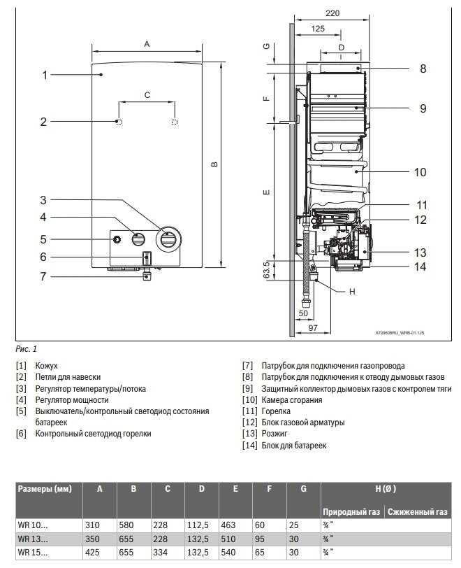 Проточный газовый водонагреватель BOSCH WR 13-2B23 фотография 6