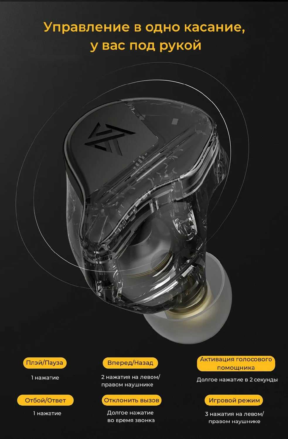 Беспроводные наушники KZ Acoustics VXS PRO фотография 6