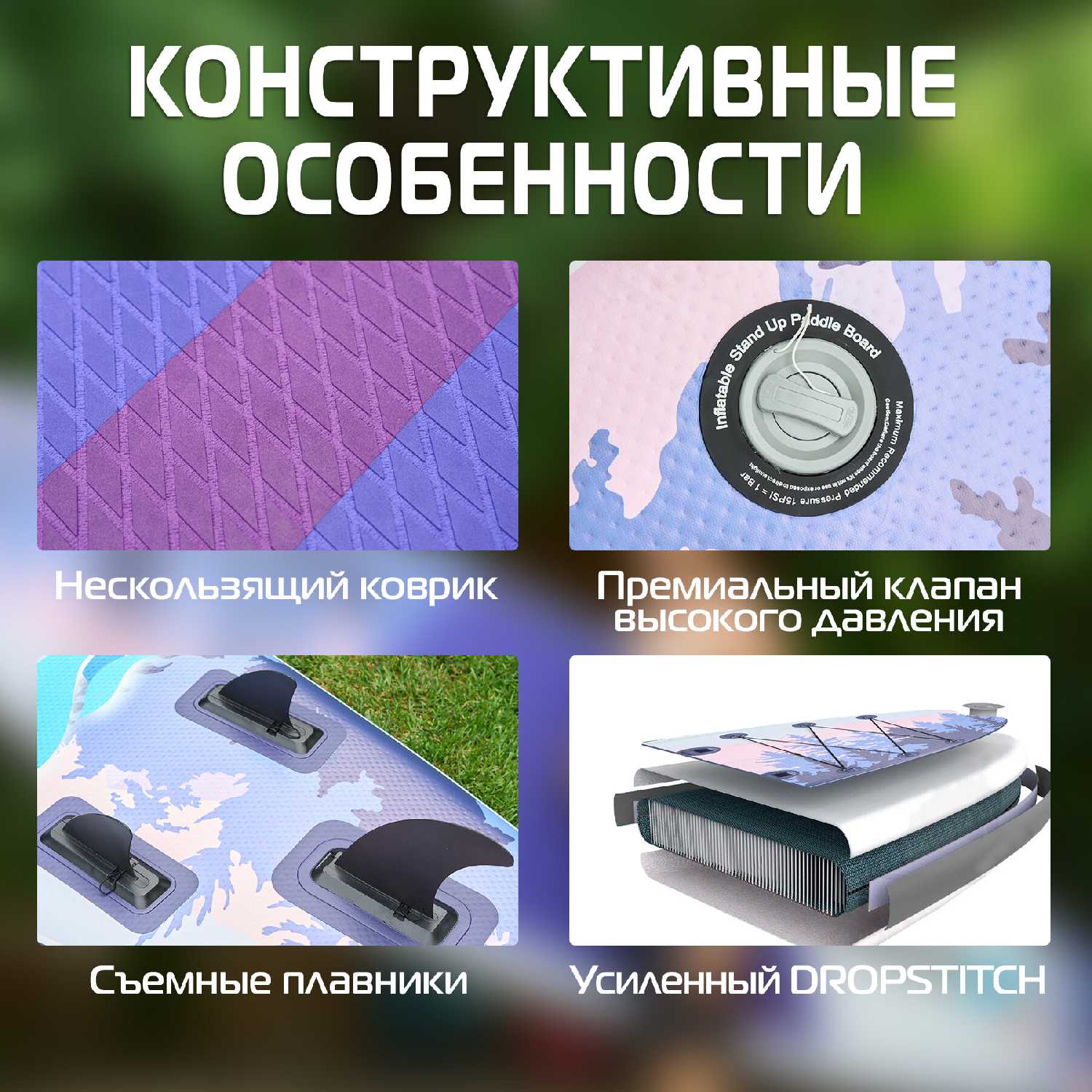 Сапборд надувная SUP доска (366х84х15 см) фотография 20