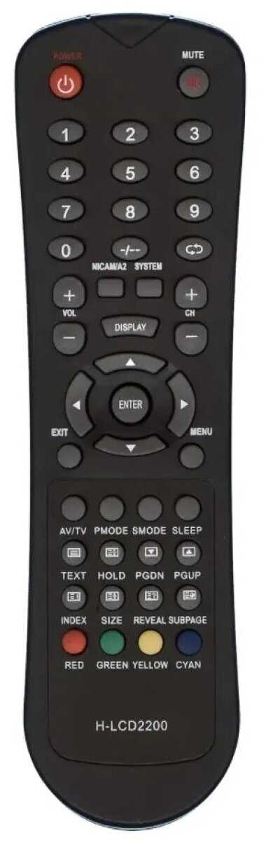 Пульт H-LCD2200 (H-LCD1509) для Hyundai (Braun) / Supra / Erisson / Akai