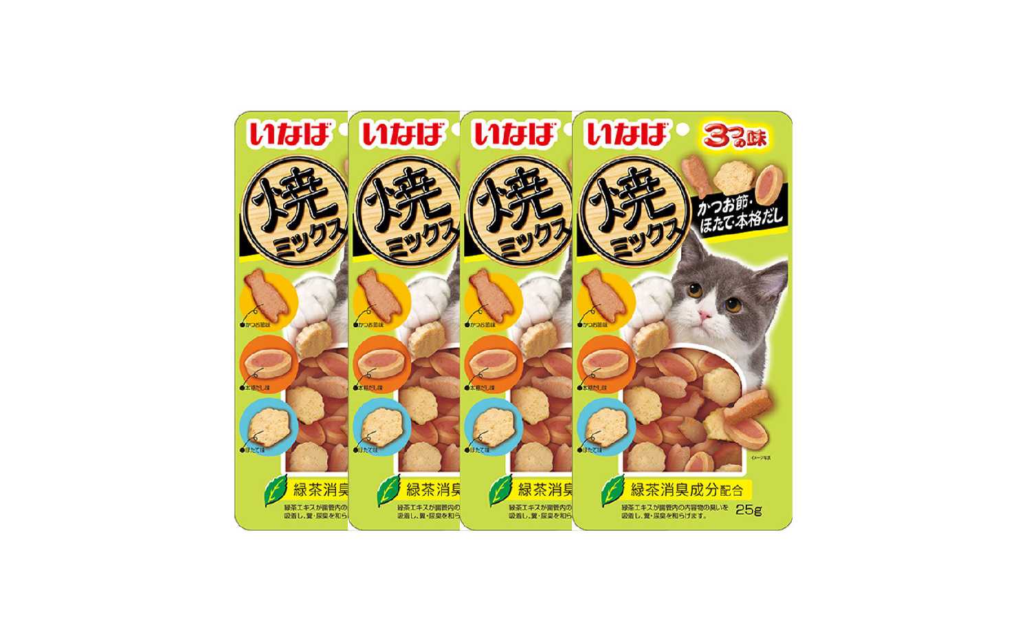 Лакомство INABA Yaki Miksu (Запеченное ассорти для кошек) фотография 9