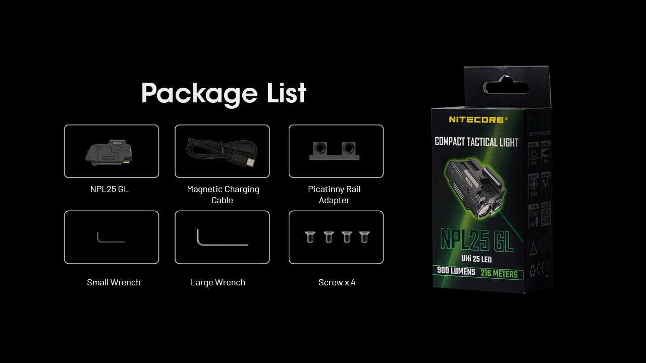 Лазерный фонарь NITECORE NPL25 GL 900 люмен фотография 7