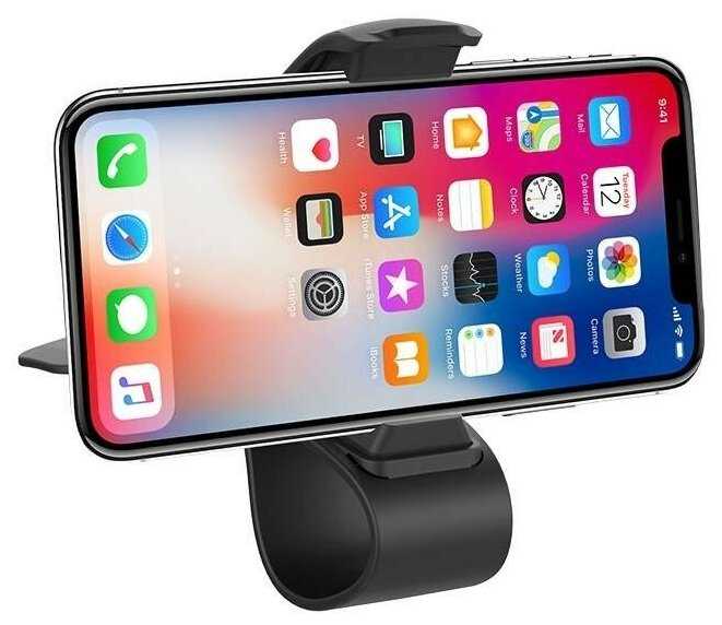 Держатель авто HOCO CA50 In-car dashboard phone holder черный фотография 2