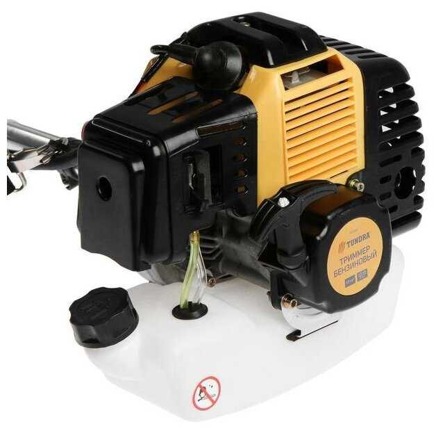 Триммер бензиновый тундра, Easy-start, леска/нож, 43 см3, 2 л. с, в двух коробках фотография 4