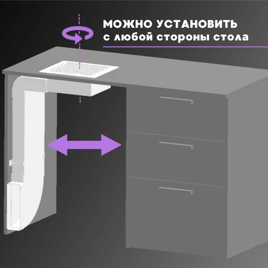 Универсальный набор воздуховодов для маникюрного встраиваемого пылесоса фотография 2
