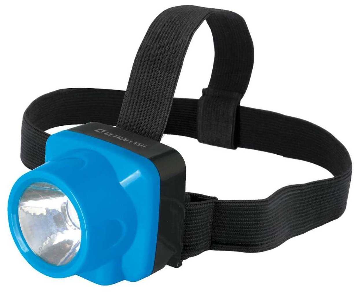 Фонарь налобный аккумуляторный LED5375 220В 0.4Вт LED 2 режима голубой Ultraflash 14252 фотография 1