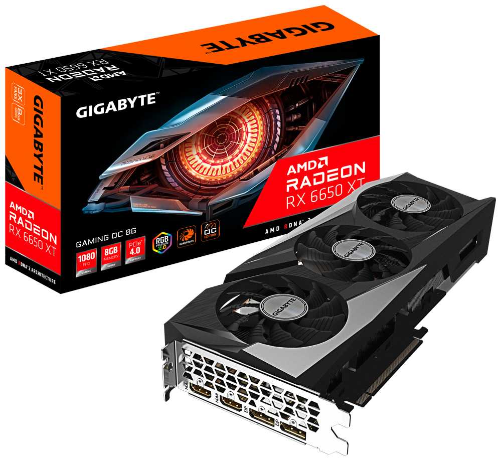 Видеокарта GIGABYTE Radeon RX 6650 XT GAMING OC 8G (GV-R665XTGAMING OC-8GD) фотография 7