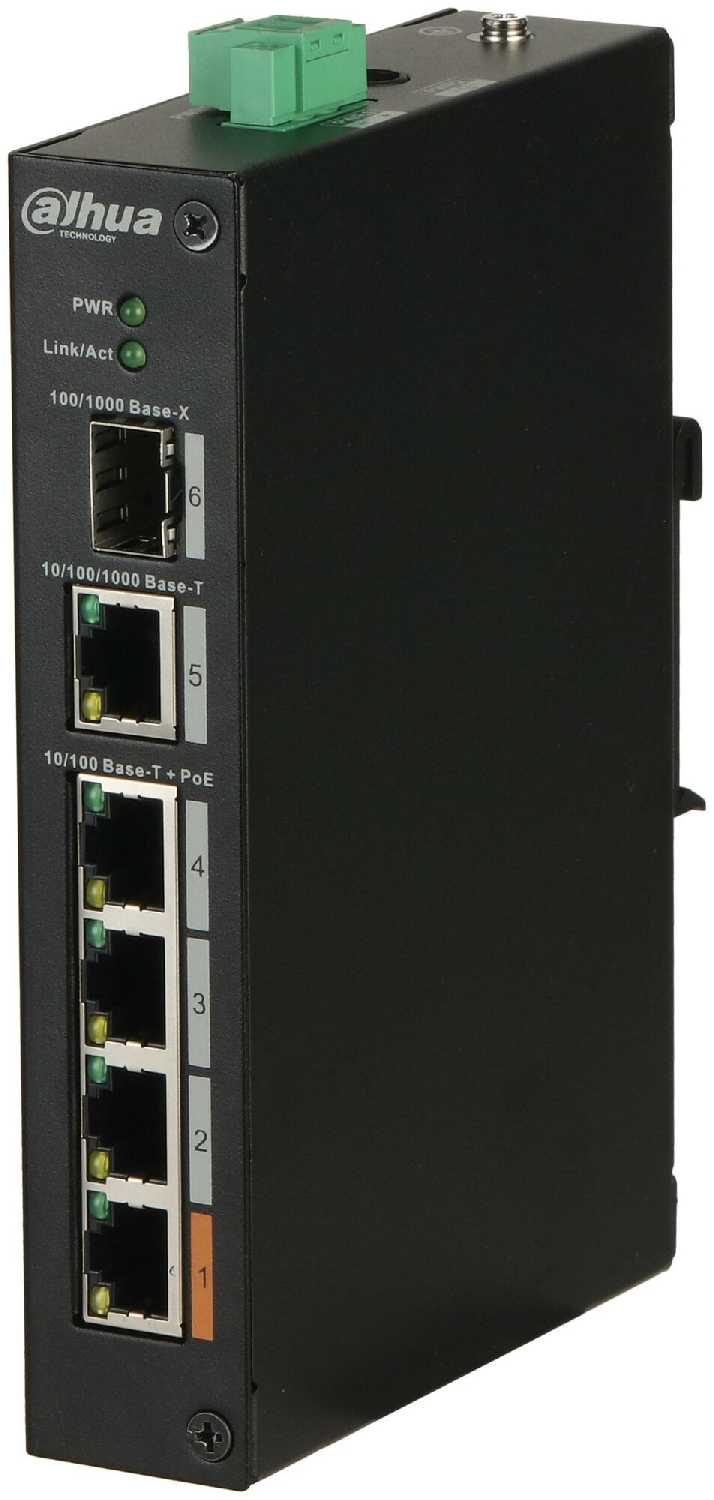 Коммутатор DH Защищенный 4-портовый РОЕ коммутатор (PFS3106-4ET-60)