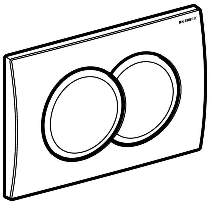 Смывная клавиша Geberit Delta01 двойной смыв (115.107.46.1) фотография 2