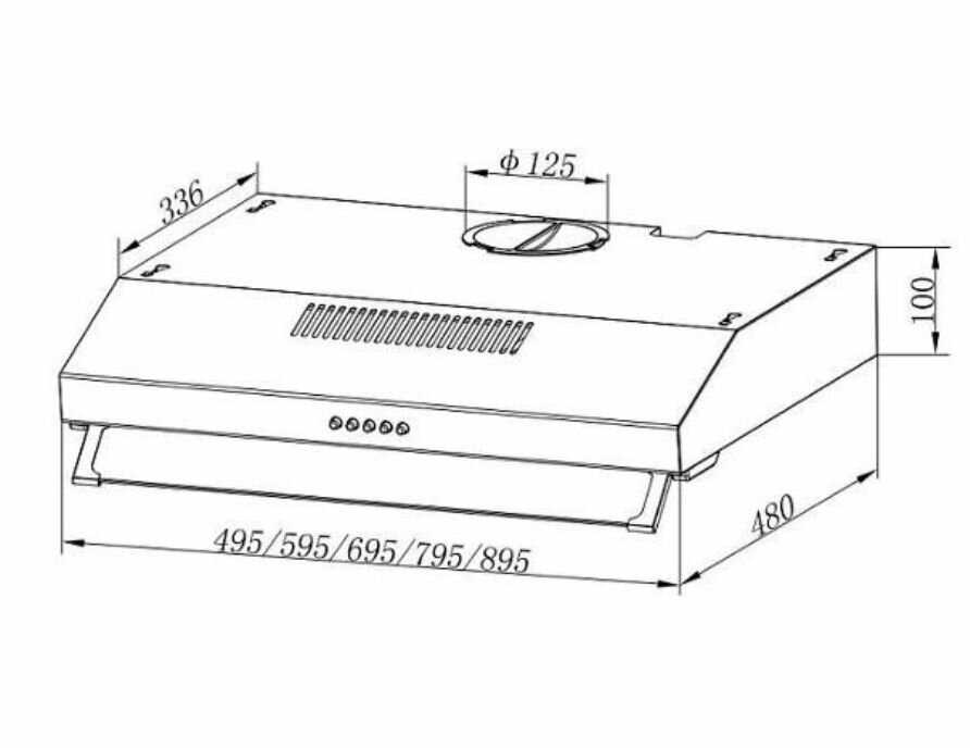 Подвесная вытяжка Evelux Ulla 60 фотография 10