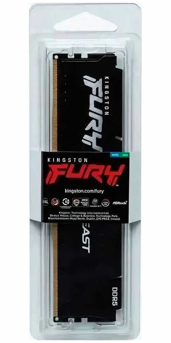 Модуль памяти Kingston DDR5 5600 DIMM FURY Beast (KF556C36BBE-16) фотография 5