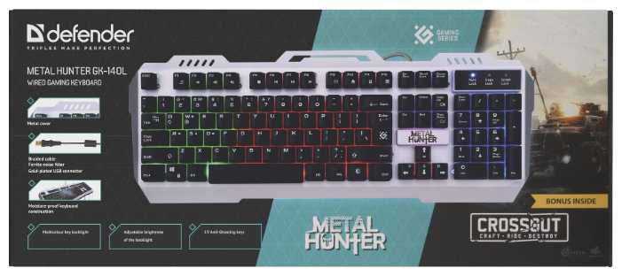 Игровая клавиатура Defender Metal Hunter GK-140L фотография 2