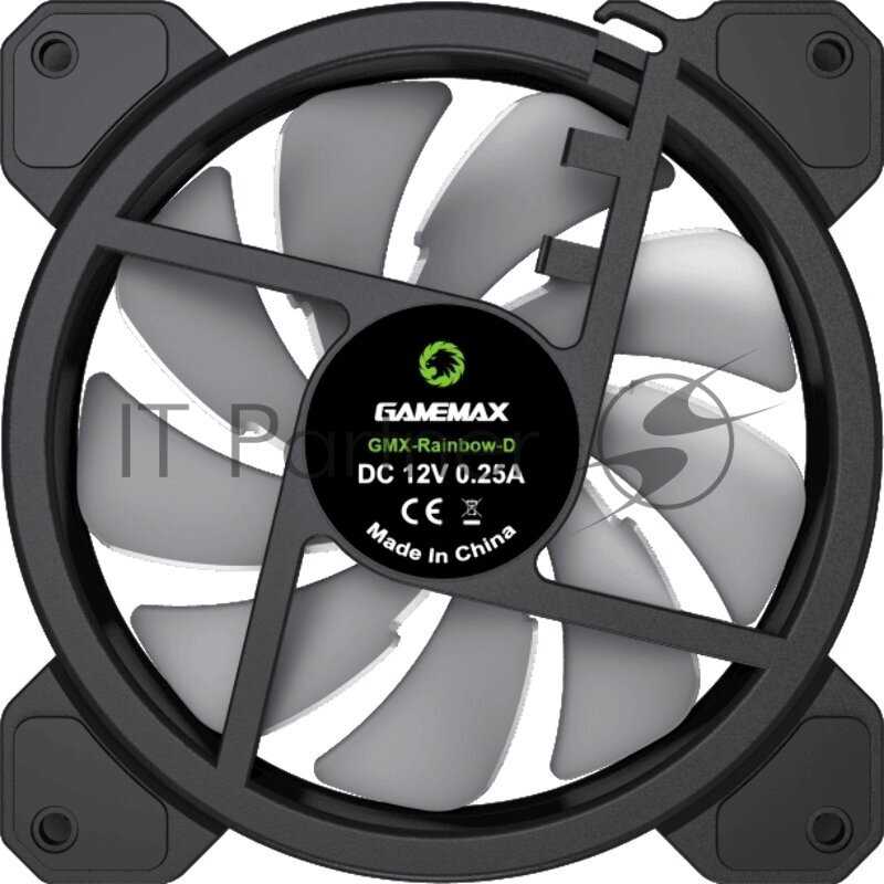 Кулер для корпуса ПК Gamemax FN-12Rainbow-D