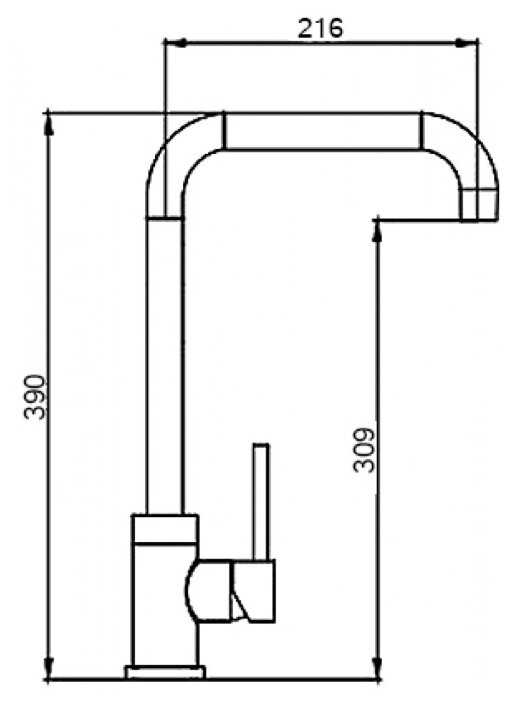 Смеситель для кухни (мойки) Seaman ECO Glasgow SSN-3026, рычажный фотография 1
