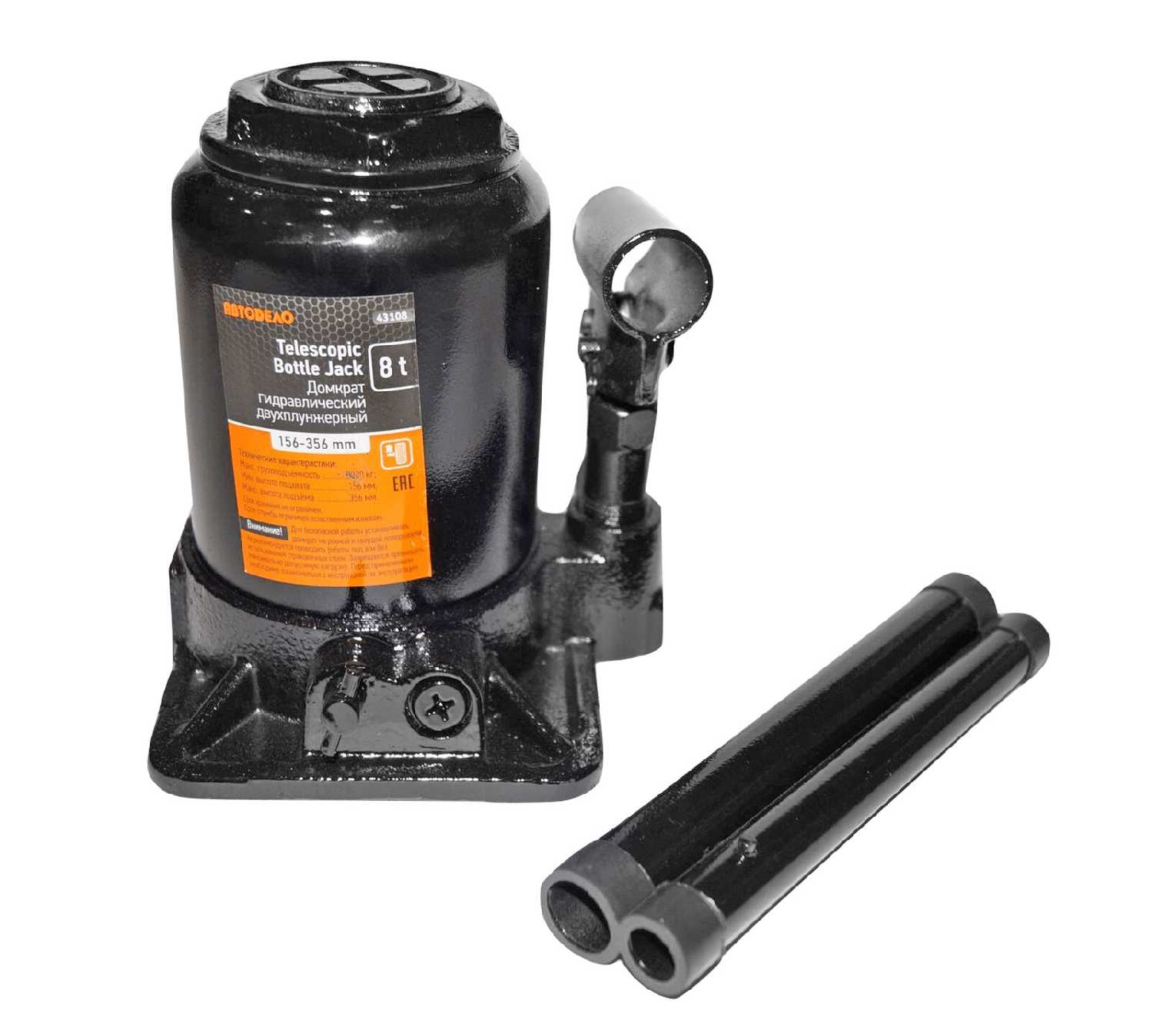 Домкрат бутылочный гидравлический АвтоDело Домкрат бутылочный гидравлический (43108) фотография 3