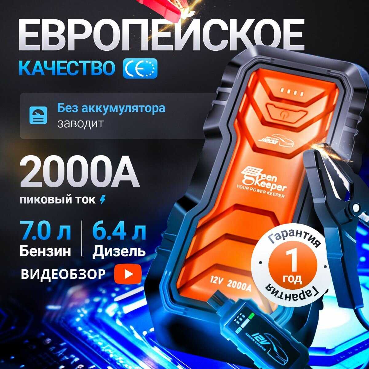 Пусковое устройство для автомобиля Портативное ПЗУ 12В (16000 mAh)