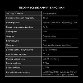 Портативная колонка HYUNDAI H-PS1020 фотография 17