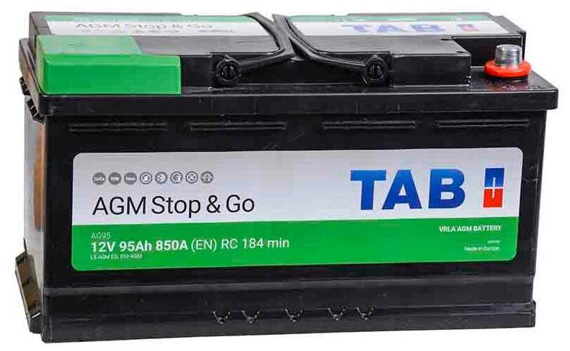 Автомобильный аккумулятор TAB AGM Stop&Go AG95 (213090) 353х175х190 фотография 3