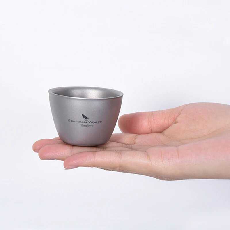 Титановая чайная чашка Boundless Voyage для кемпинга (40 мл) фотография 5