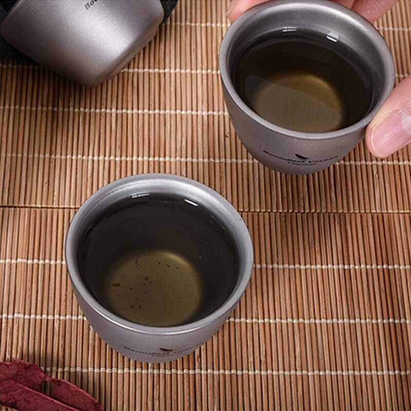 Титановая чайная чашка Boundless Voyage для кемпинга (40 мл) фотография 6