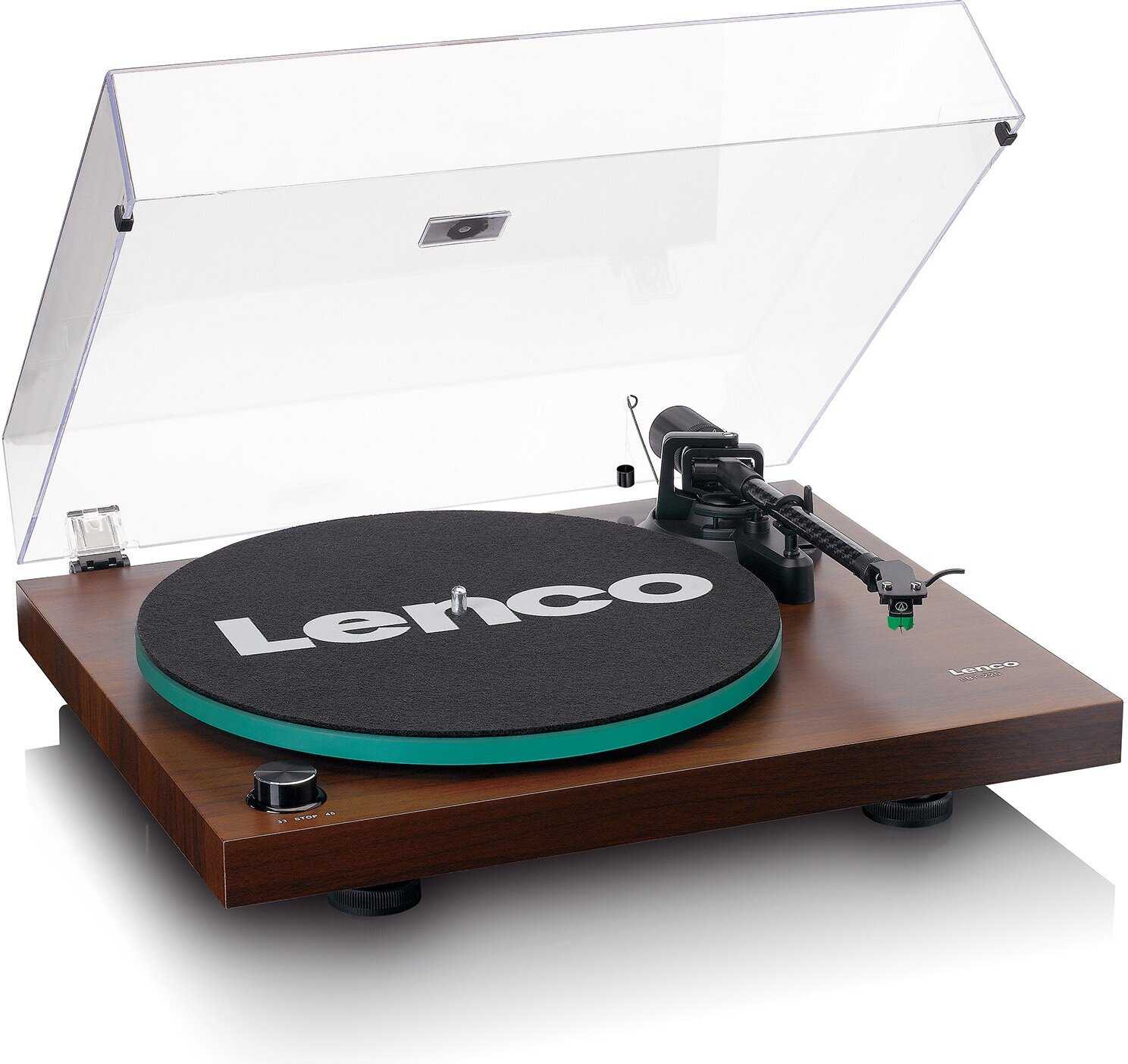 Виниловый проигрыватель Lenco LBT-225 с Bluetooth и стеклянным диском фотография 1