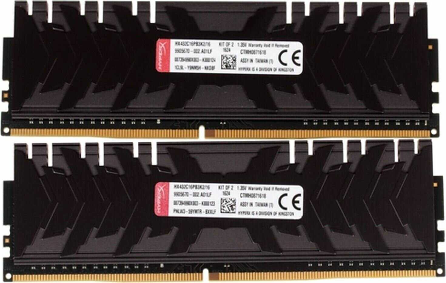 Оперативная память HyperX Predator 16 ГБ (8 ГБ x 2 шт.) DDR4 DIMM CL16 (HX432C16PB3K2/16) фотография 22