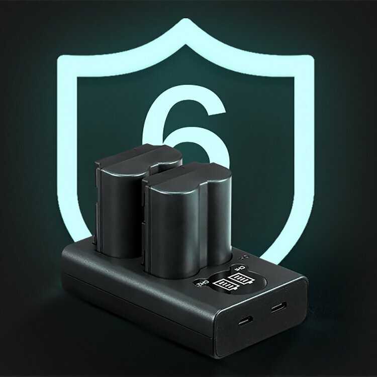 Зарядное устройство + аккумуляторы K&F Concept NP-W235 [2 шт. аккумуляторов] фотография 2