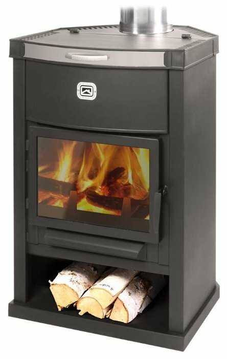 Дровяная печь-камин Теплодар ОВ-120 угловой