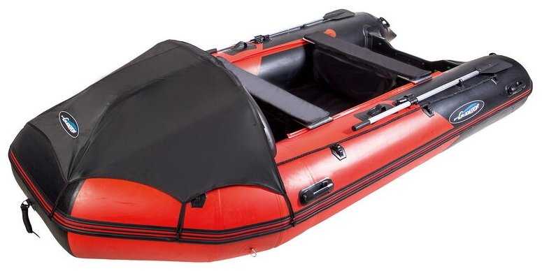 Надувная лодка GLADIATOR E420PRO красно-черный