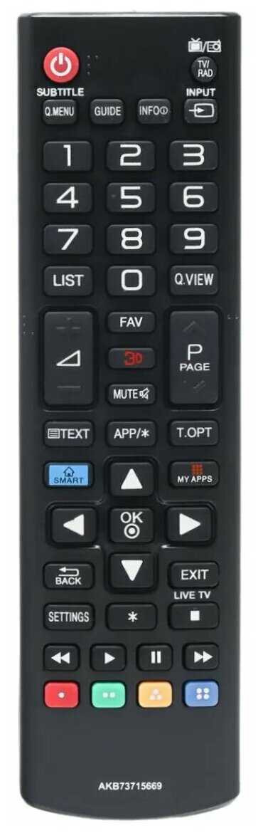 Модельный пульт управления AKB73715669 для телевизоров LG SMART TV