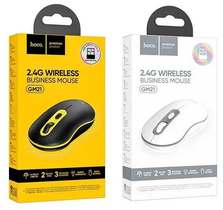 Мышь беспроводная Hoco GM21 Platinum (1000/1200/1600 dpi) фотография 1