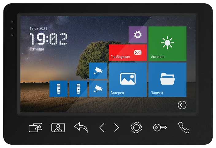 Full HD видеодомофон для дома, офиса, квартиры Novihome DARK SURFACE 7 FHD. Запись фото и видео, совместим с подъездным домофоном