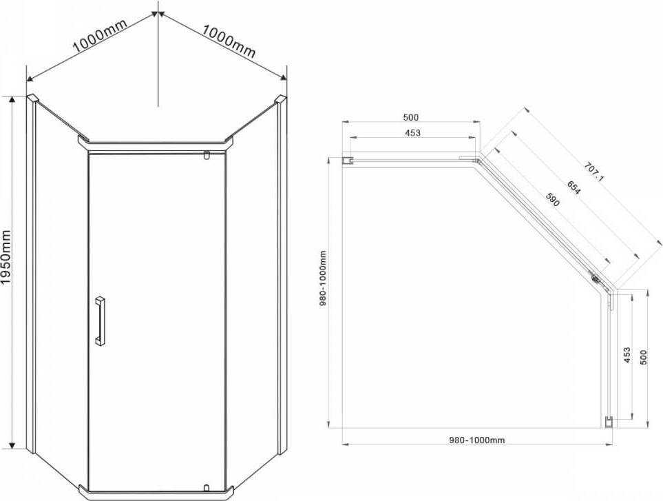 Душевой уголок Vincea Stresa VSP-1S100CLGM фотография 8