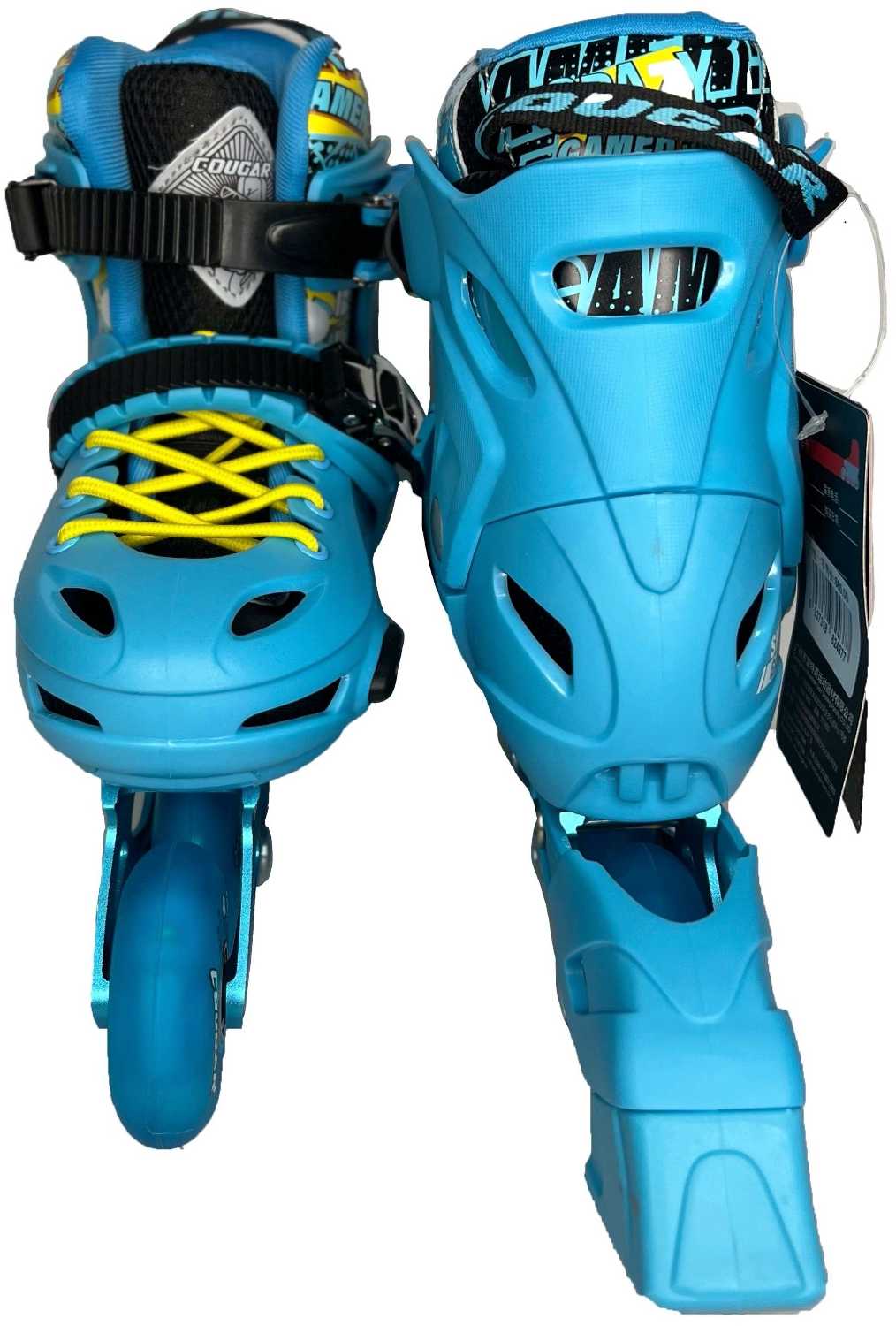 Детские раздвижные роликовые коньки для фрискейта размер S (31-34) голубые фотография 4