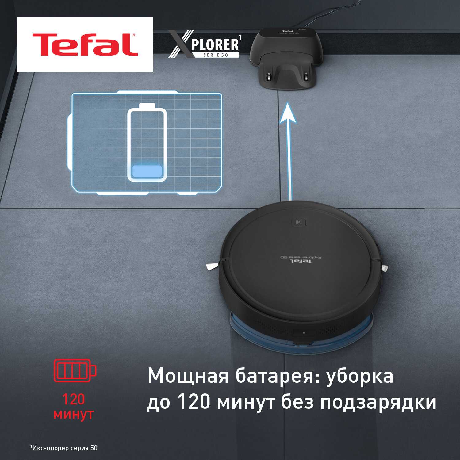 Робот-пылесос Tefal X-plorer Serie 50 (RG7365WH) фотография 4