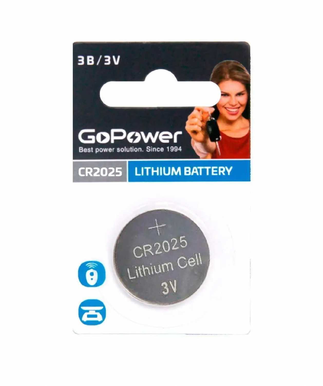 Гоу Паувер / Go Power Батарейка Lithium Battery CR2025
